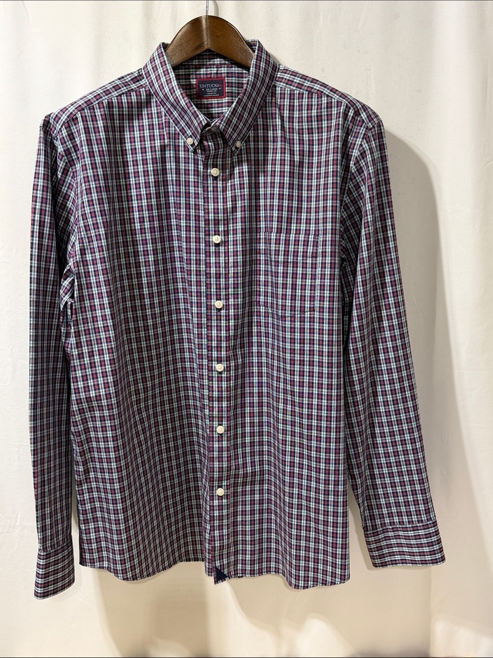 UNTUCKit Men's Plaid Button-Down Shirt - Purple, Blue
